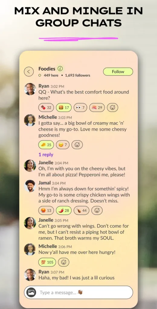BLK MIX AND MINGLE IN CROUP CHAT